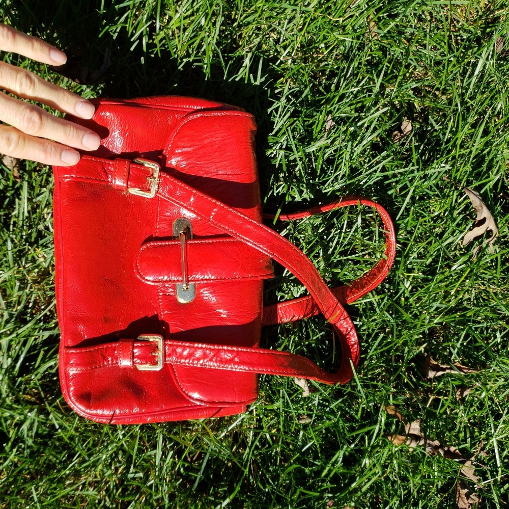 Vintage Zenith Patent leather handmade red purse